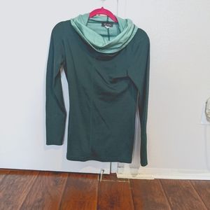 Ibex Dyad cowl neck sweater